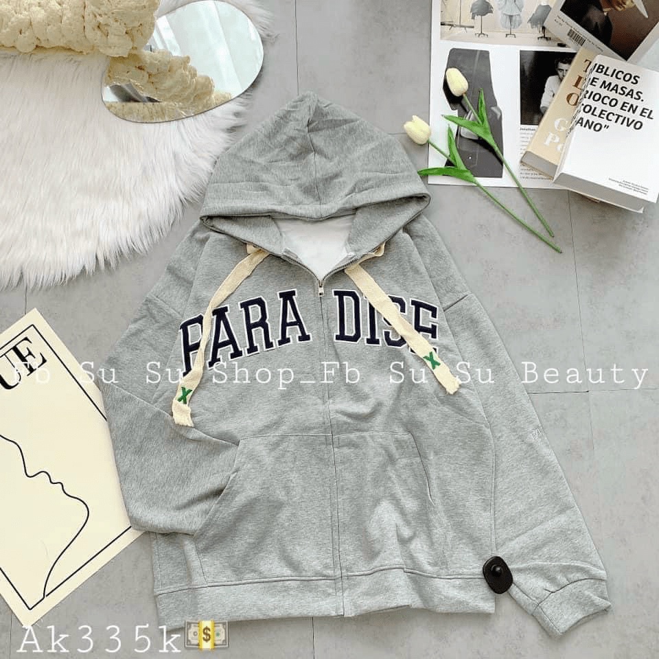 Áo Khoác Nữ Chất Nỉ Mềm Mịn Có Nớn 2 Lớp Logo Thêu Form Rộng Mặc Thoải Mái NEW UNISEX