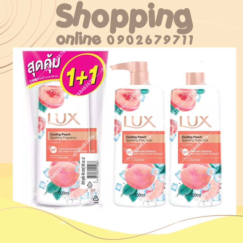 BỘ 2 CHAI Sữa Tắm Lux Kèm Chai Refill Thái Lan
