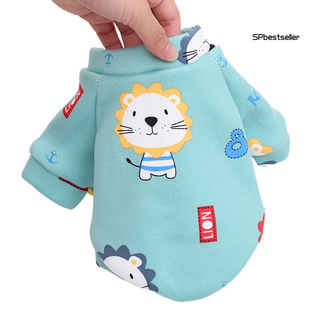 Áo Len Mùa Đông In Họa Tiết Hoạt Hình Cho Thú Cưng