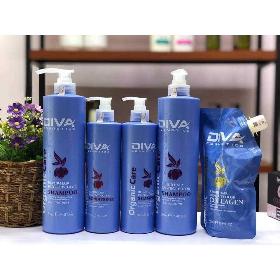 SIÊU RẺ CẶP DẦU GỘI DẦU XẢ GIỮ MÀU - PHỤC HỒI HƯ TỔN - MÙI MACA DIVA 750M