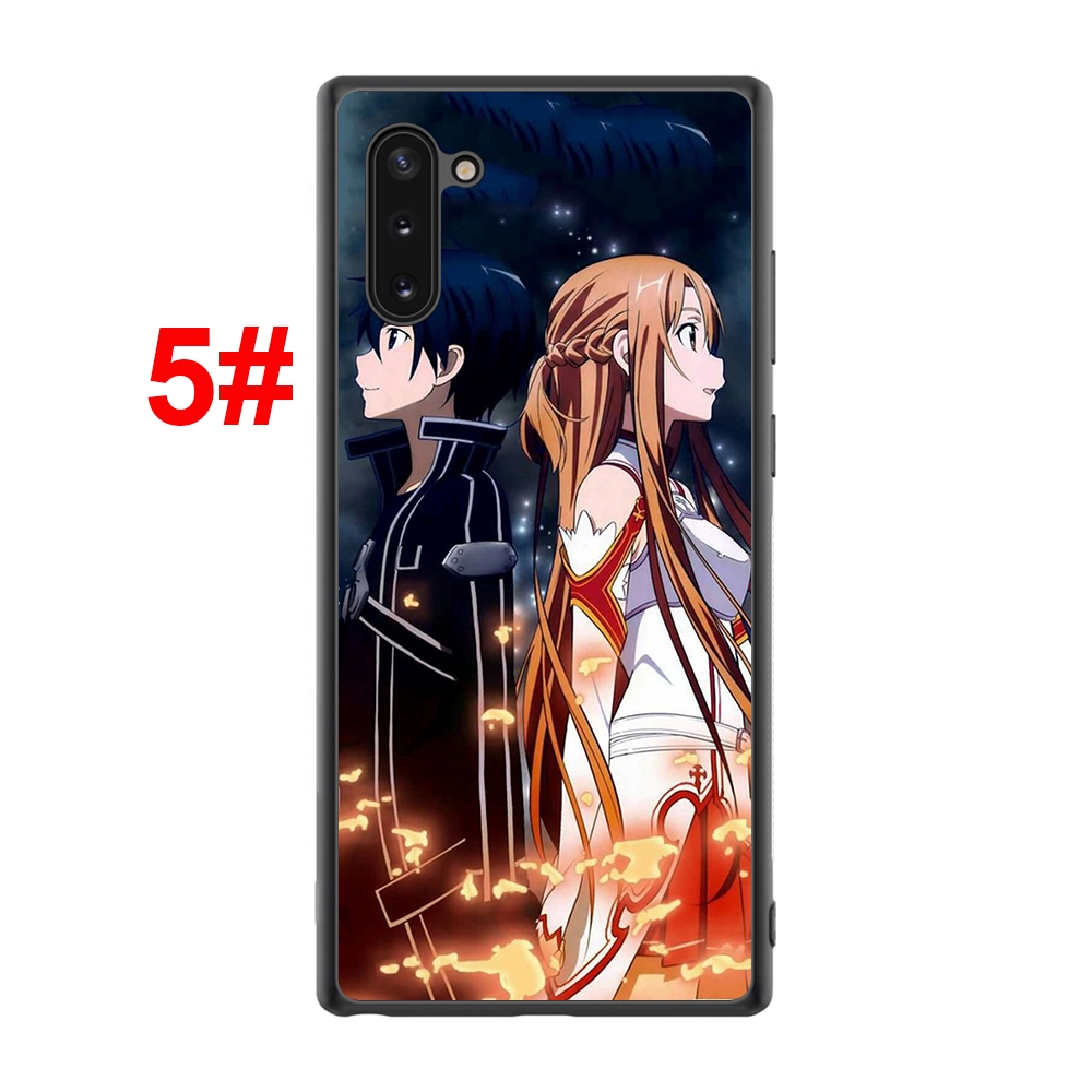 Ốp điện thoại silicone mềm họa tiết Sword Art Online cho Samsung Galaxy Note 8 9 10 Plus A5 2017 A6 A7 A8 A9 2018 267F