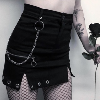 Chân váy CHAIN RINGS ( có ảnh thật phía sau ) kèm cả dây xích