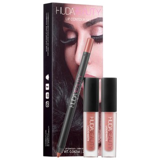 Set son Huda beauty Lip Contour Set ( màu trendsetter + bombshell )