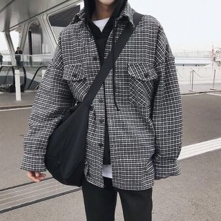 Áo sơ mi sọc caro form rộng unisex