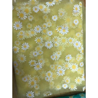 Vải voan họa tiết cúc hoạ mi