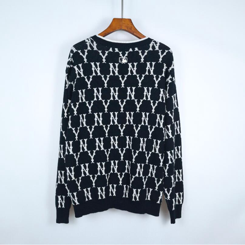 ❤❀  ❤ Mlb Áo Khoác Cardigan Tay Dài Cổ Chữ V Thêu Chữ Thời Trang