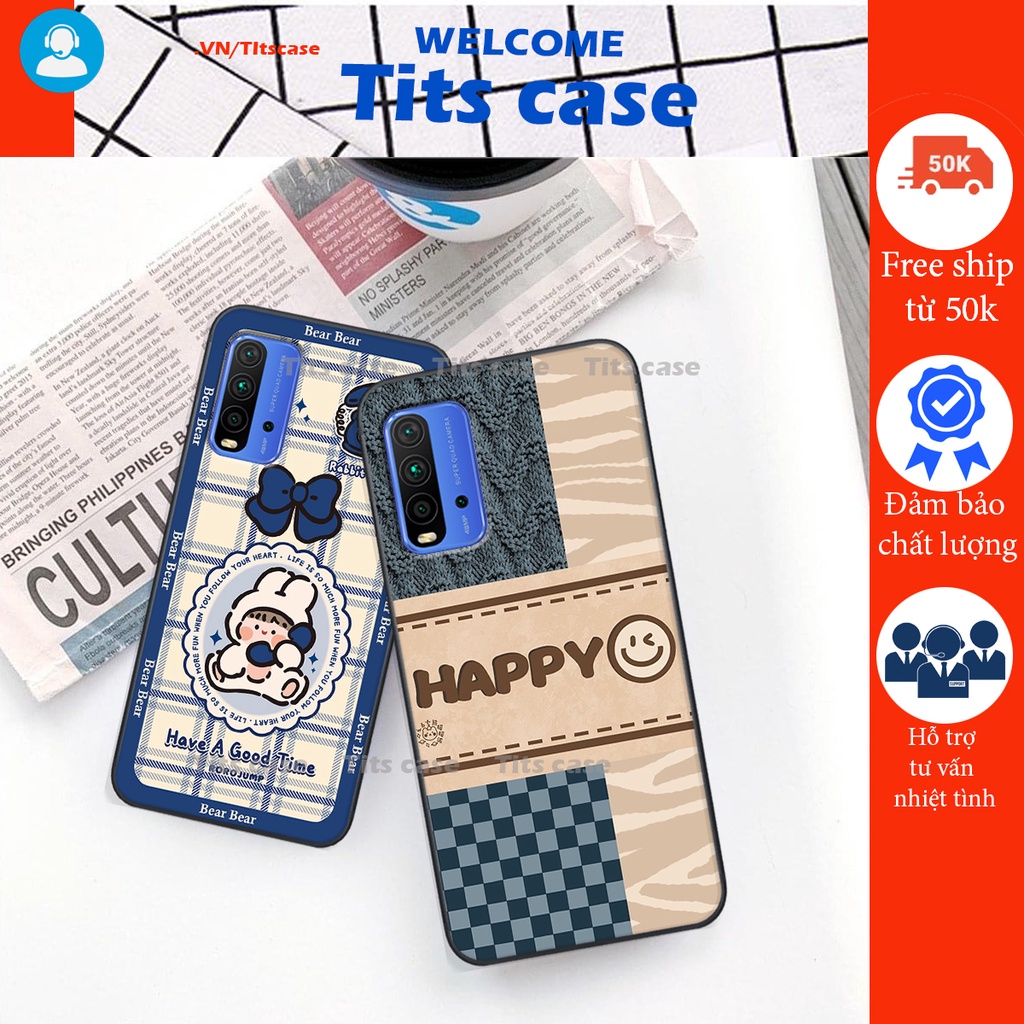Ốp lưng Xiaomi REDMI 9T in hình bò sữa, gấu be@r, cute cực  ĐỈNH -  cực CHẤT-  cực COOL