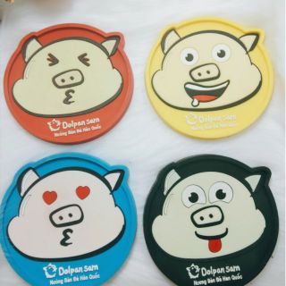 ( Từ 100 cái) lót ly hình con heo cute nhiều màu