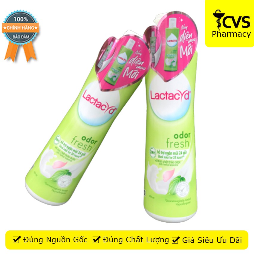 Dung Dịch Vệ Sinh Phụ Nữ Lactacyd 250ml Lá Trầu Không &amp; Nước Hoa Hồng - cvspharmacy