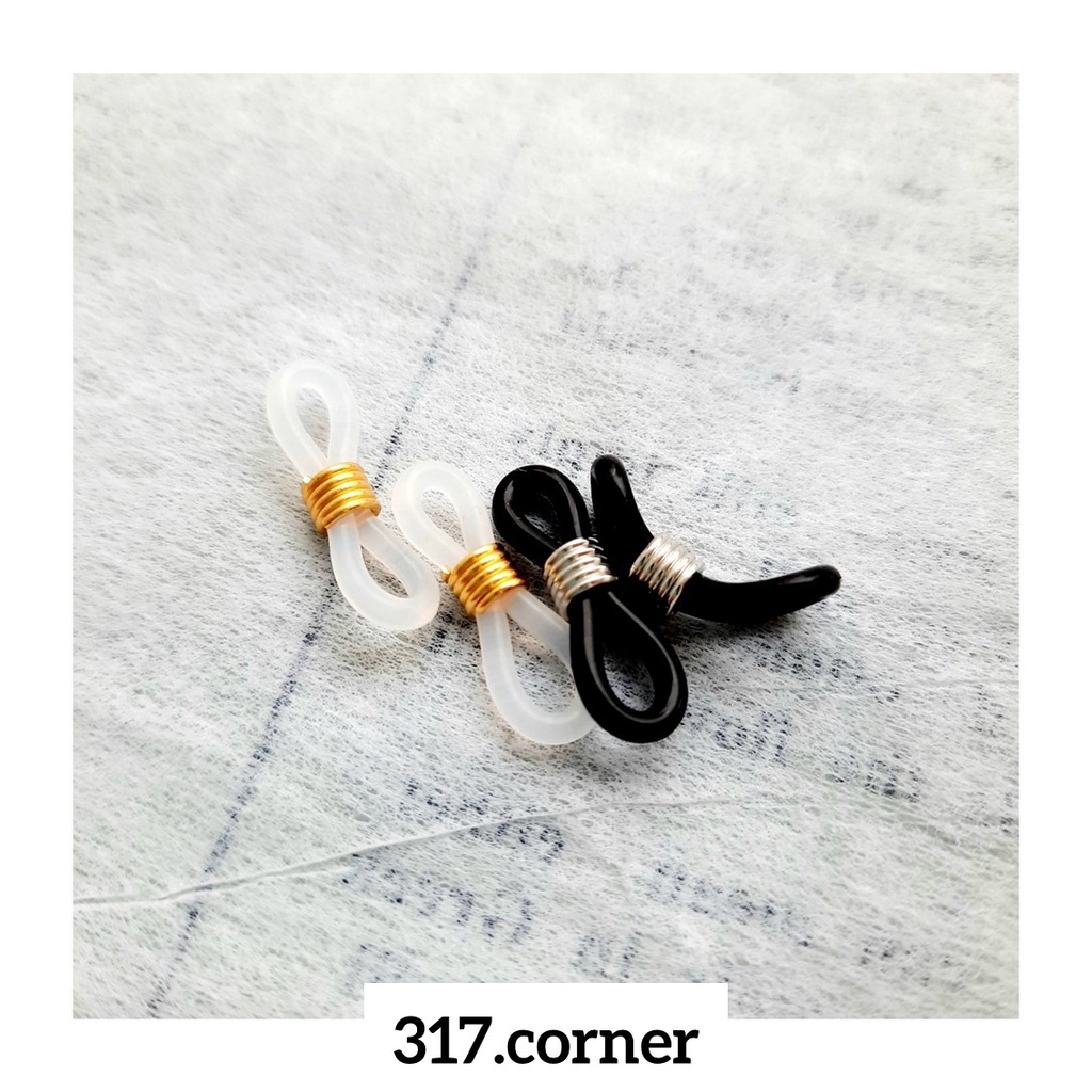 2 cái vòng cao su, chốt gắn dây đeo mắt kính - 317.corner