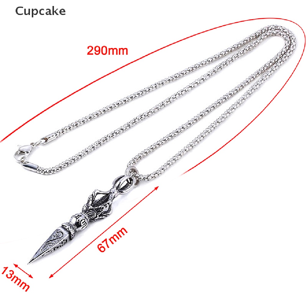 Dây Chuyền Bùa Hộ Mệnh Phong Cách Punk Rock Tây Tạng Vajra Dagger Cho Nam