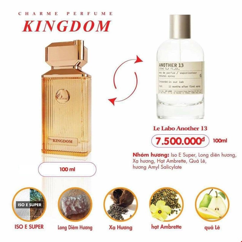 Nước hoa Charme Kingdom 100ml lịch lãm nhẹ nhàng ôn hòa