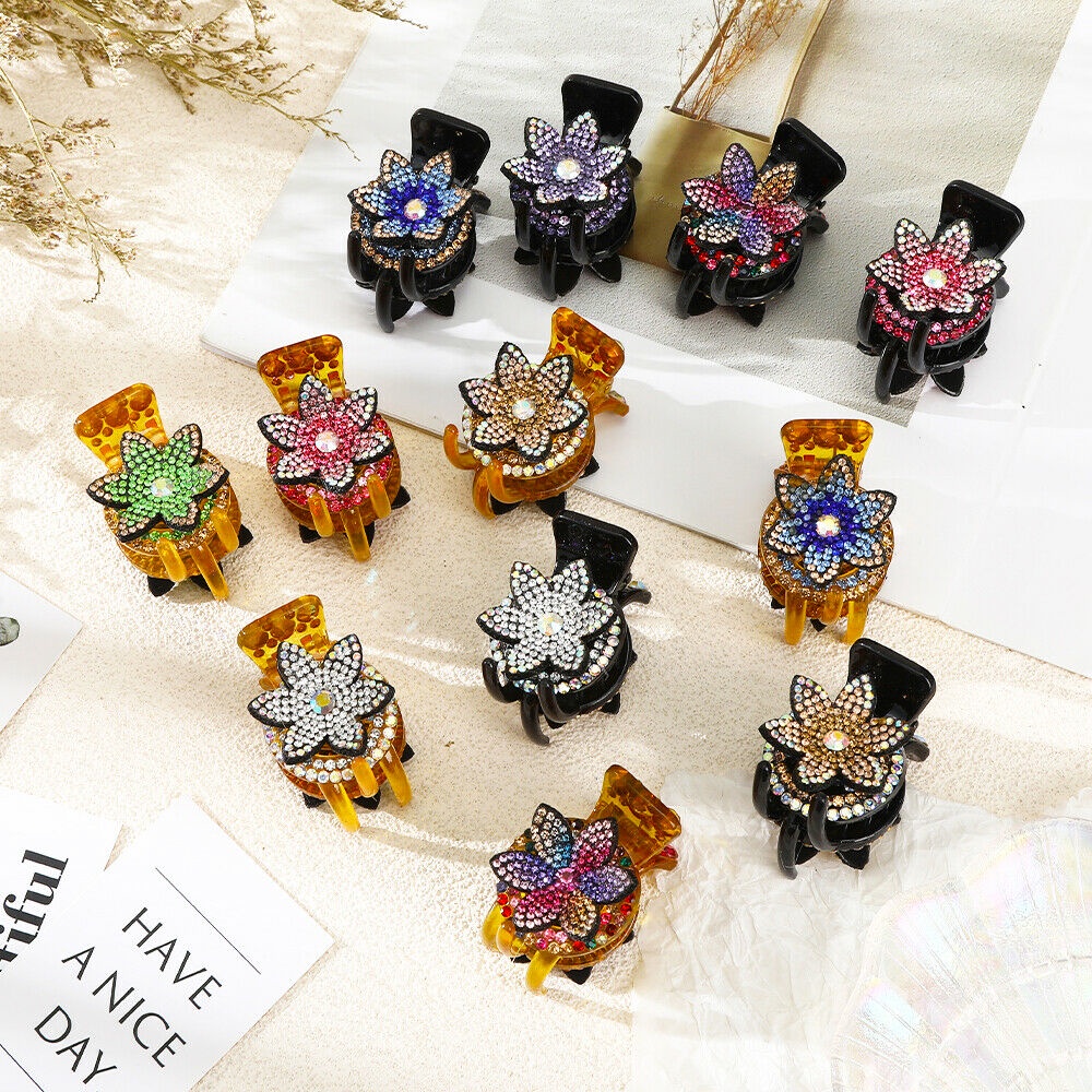 Kẹp tóc càng cua HAIMEIKANG đính đá sang trọng cho nữ