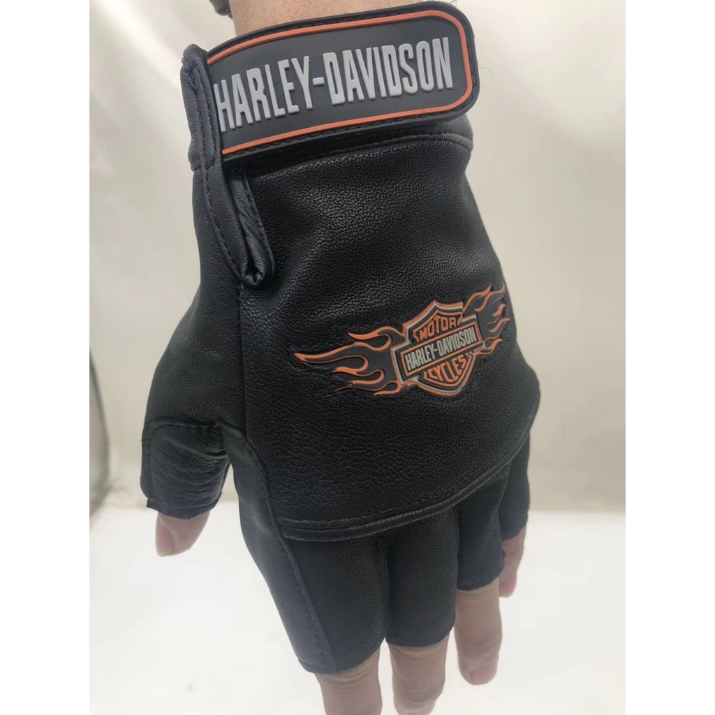 Găng tay da phong cách Harley Davidson