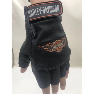 Găng tay da phong cách Harley Davidson