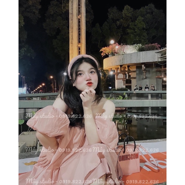 Đầm trễ vai siêu bồng | BigBuy360 - bigbuy360.vn