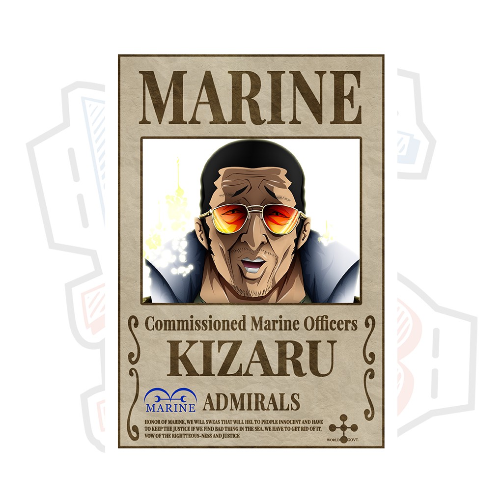 Poster hải quân Marine Kizaru - One Piece