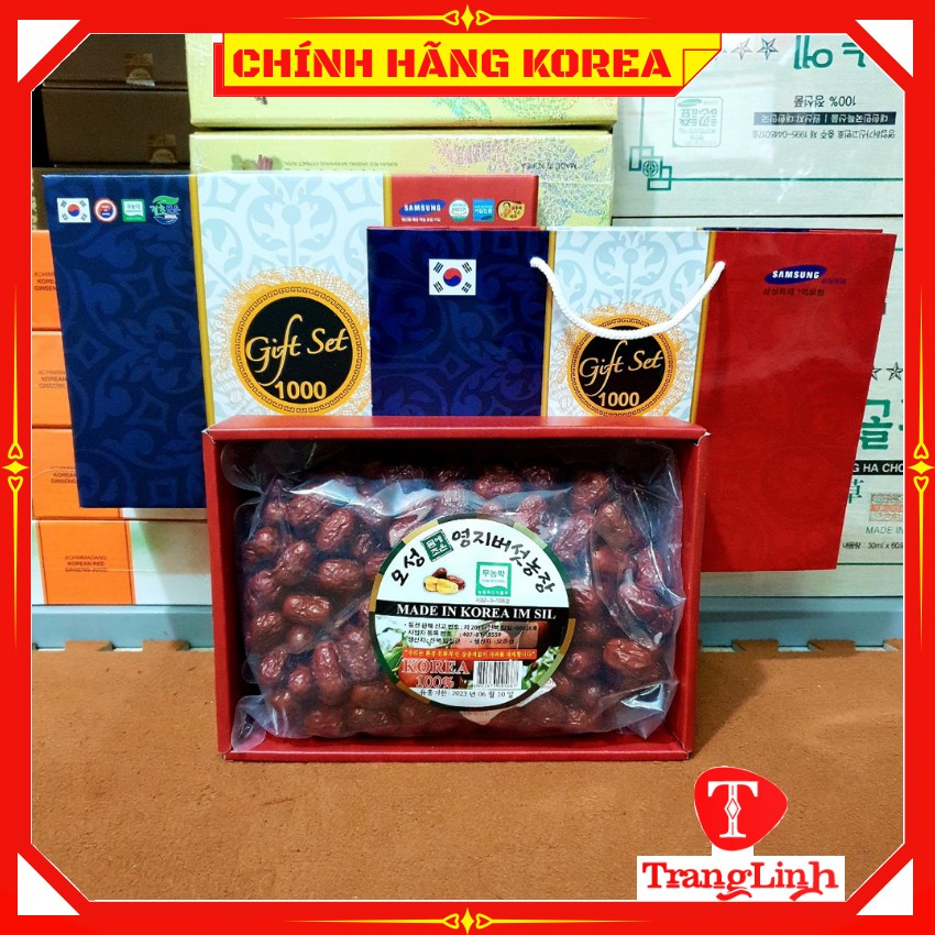 Táo đỏ sấy khô hàn quốc hộp quà vip 1kg - Táo đỏ hàn quốc chính hãng - tranglinhkorea