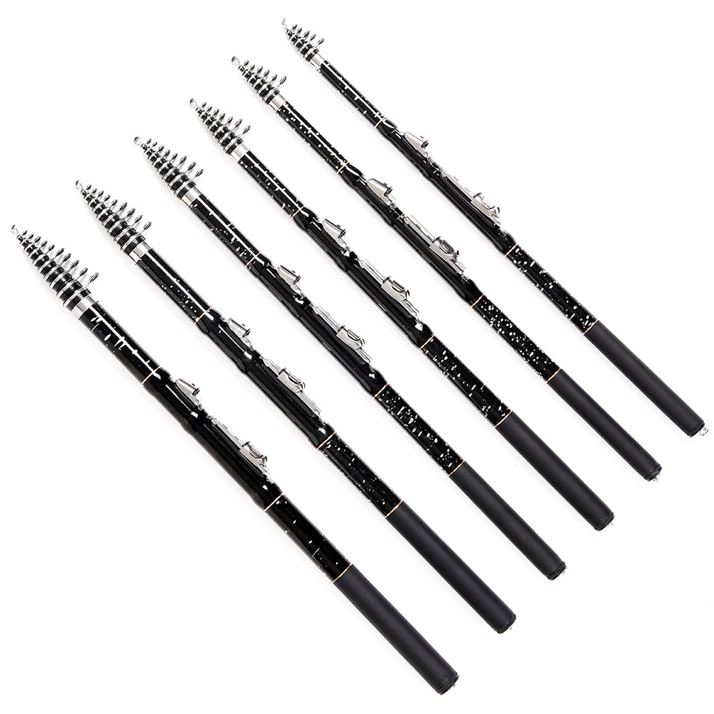 Cần Câu Cá Mini Bằng Sợi Carbon Màu Đen Kích Thước 1.8M-3.6M Chất Lượng Cao