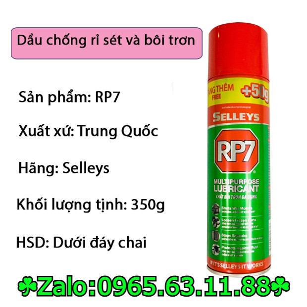 Dầu chống rỉ sét và bôi trơn Selleys RP7 350g