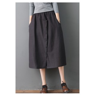 Chân váy basic vải cotton& linen