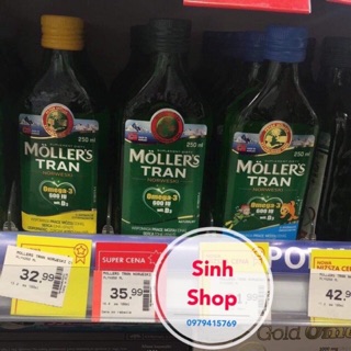 Sản phẩm dầu gan cá tuyết mollers tran cho bé