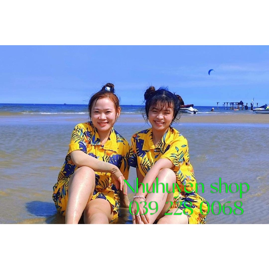 (Tổng kho HCM - Nhuhuyen shop) - set bộ mẫu quả đào nền vàng đủ size cho gia đình, team đến 120kg, chất kate thái 1