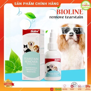 Bioline Tear Stain Remover 50ml dung dich vệ sinh viền mắt cho chó mèo dạng nhỏ giọt