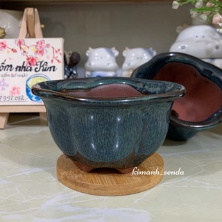 chậu gốm hoả biến hoa oval mini ( vui lòng đọc kỹ mô tả)
