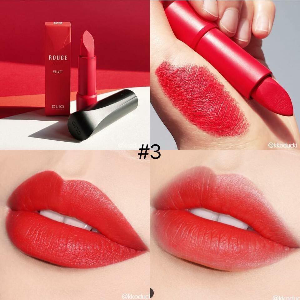 SON CLIO ROUGE HEEL VELVET - HÀN QUỐC