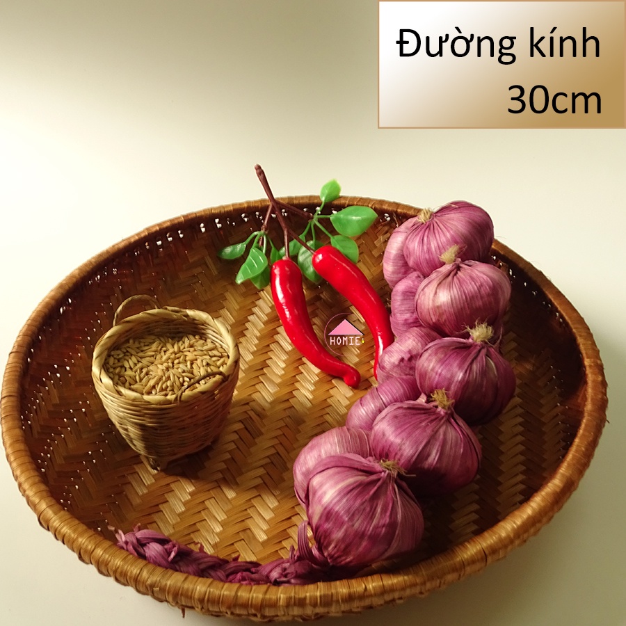 [Phụ kiện nhà bếp] Mẹt tre nâu trang trí sang trọng