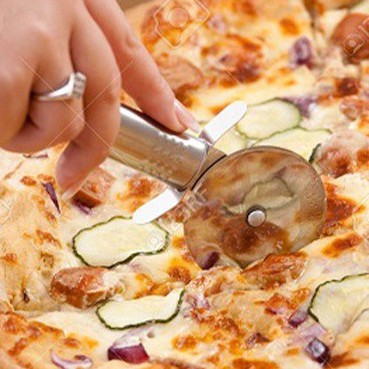 Dao Lăn Cắt Bánh Pizza Chuyên Nghiệp Bằng Thép Không Gỉ Inox 304