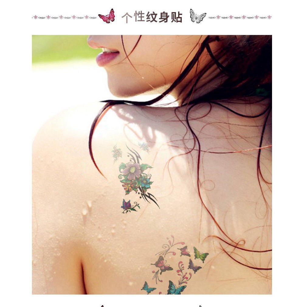 Bộ 30 bộ Hình xăm mini nhỏ đẹp dán chân tay lưng tạm thời cho nam nữ xinh cute tattoo nghệ thuật