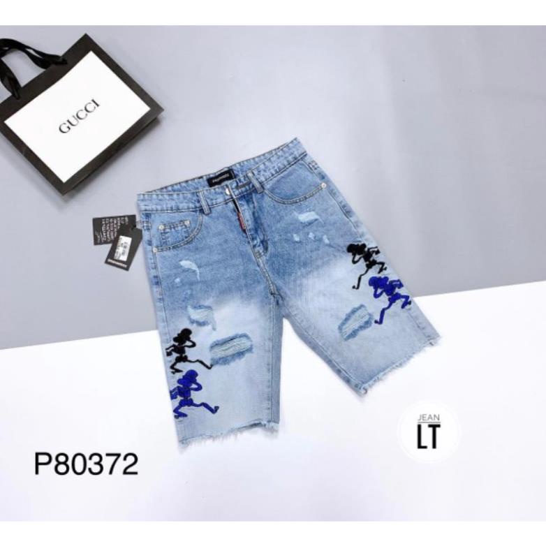 quần jean nam DSQ ngố rách ống -quần jen nam ngắn đẹp ⚡
