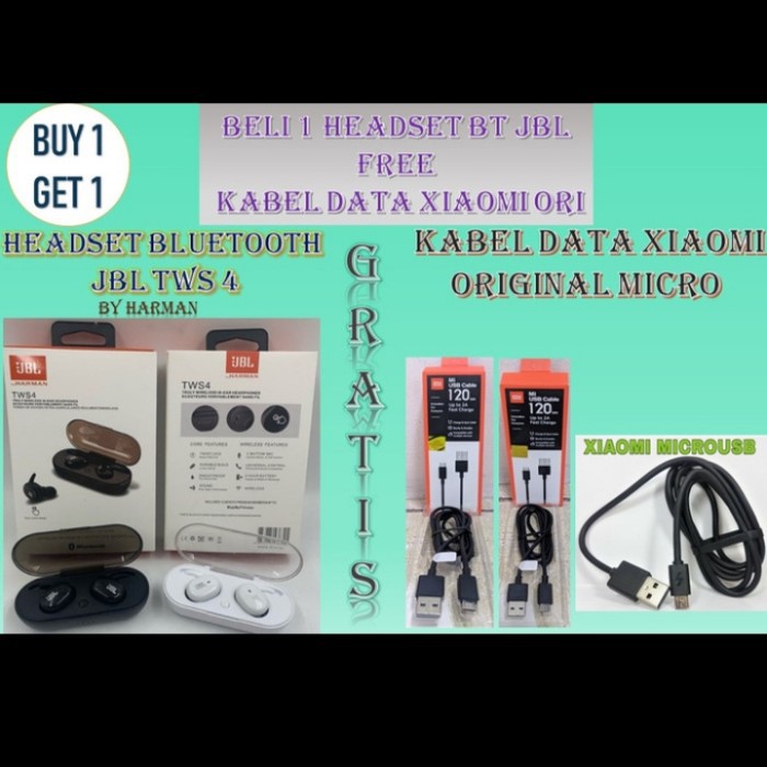 Mua 1 Tặng 1 Tai Nghe Bluetooth Không Dây Jbl Tws-4 Free Xiaomi