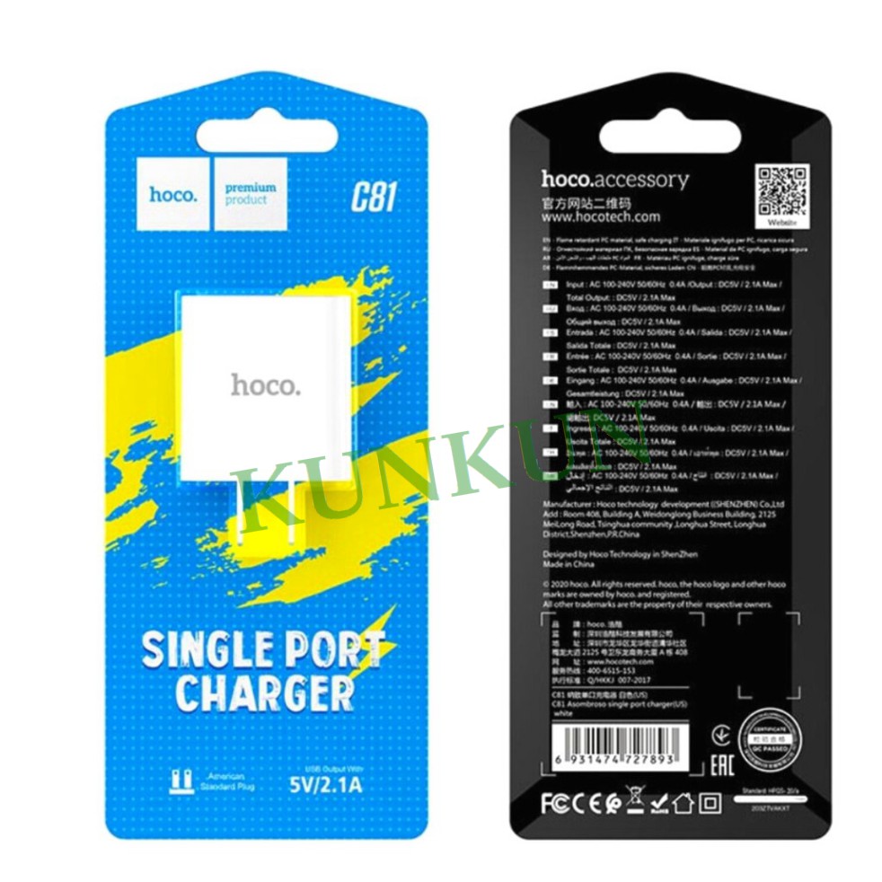 Củ sạc nhanh ip samsung xiaomi chính hãng Borofone BA20 - Cốc cục sạc nhanh cho dòng máy điện thoại