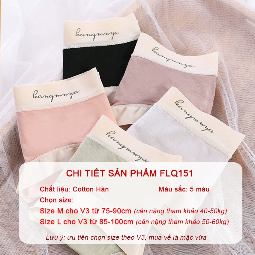 Quần lót nữ cotton Hàn siêu mịn co giãn 4 chiều phối viền su lạnh chống lộ Havana FLQ151