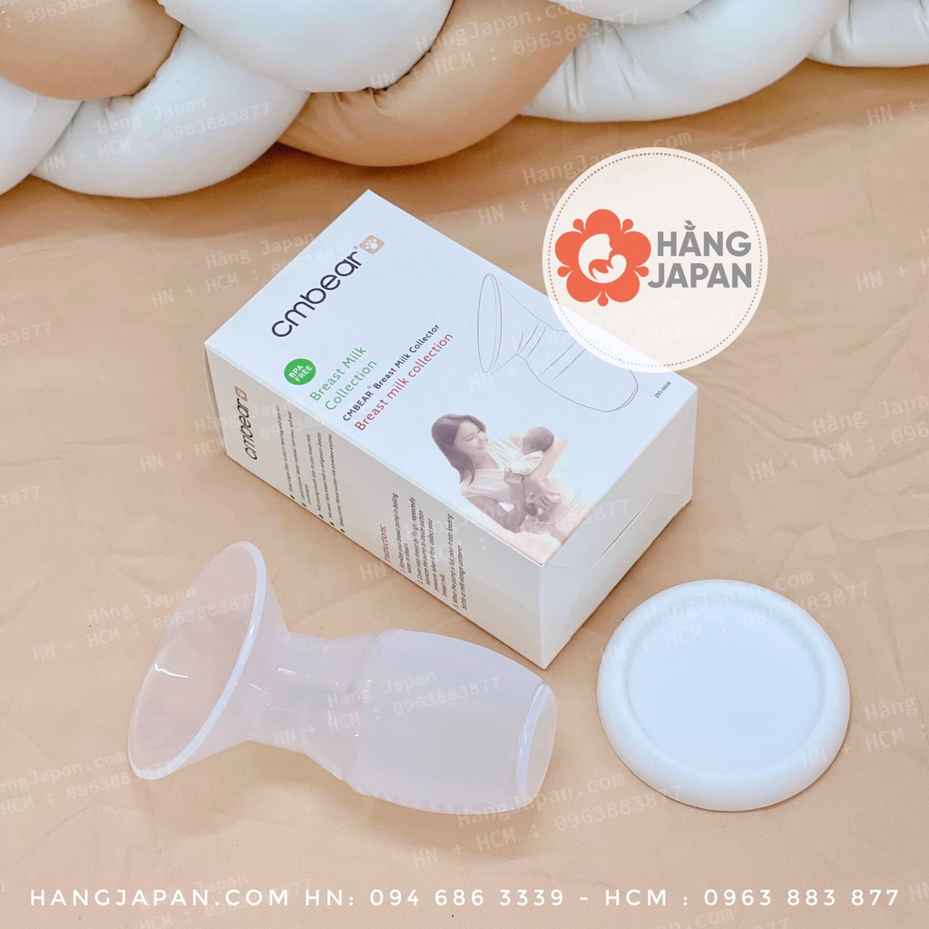 Cốc Hứng Sữa Silicon Cmbear cao cấp an toàn và tiện lợi cho mẹ bỉm sữa