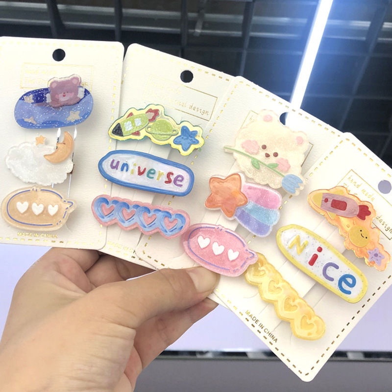 Kẹp Tóc Họa Tiết Hoạt Hình Dễ Thương Cho Bé Gái