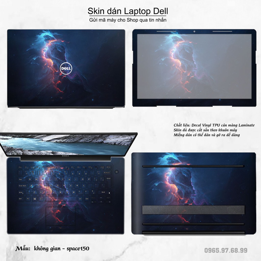 Skin dán Laptop Dell in hình không gian nhiều mẫu 25 (inbox mã máy cho Shop)