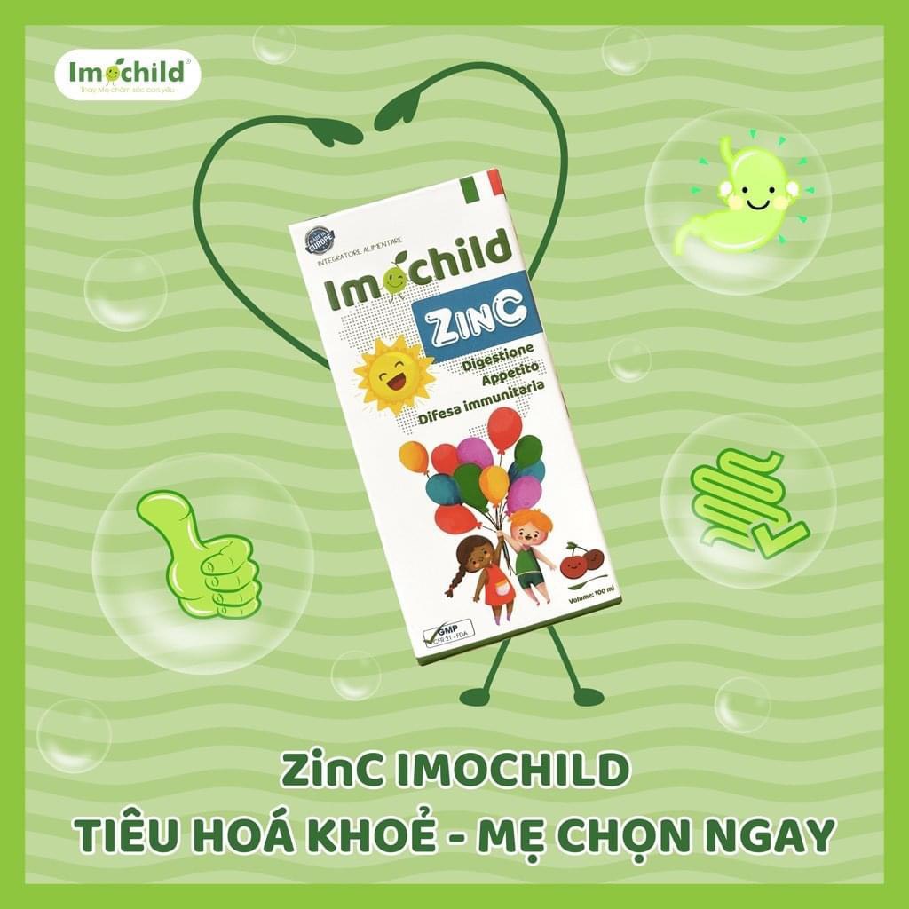 [Áp mã 50k +Tặng quà] Kẽm Imochild ZinC bổ sung  lysin vitamin cho bé giúp bé ăn ngon tăng sức đề kháng - Nk chính hãng