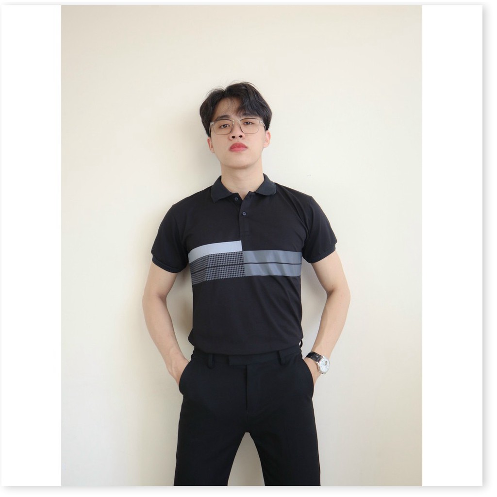 Áo thun cổ trụ ngắn tay tôn dáng chuẩn body KME FASHION