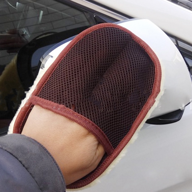 Găng Tay Lông Mềm Vệ Sinh Xe Hơi / Moto Tiện Dụng