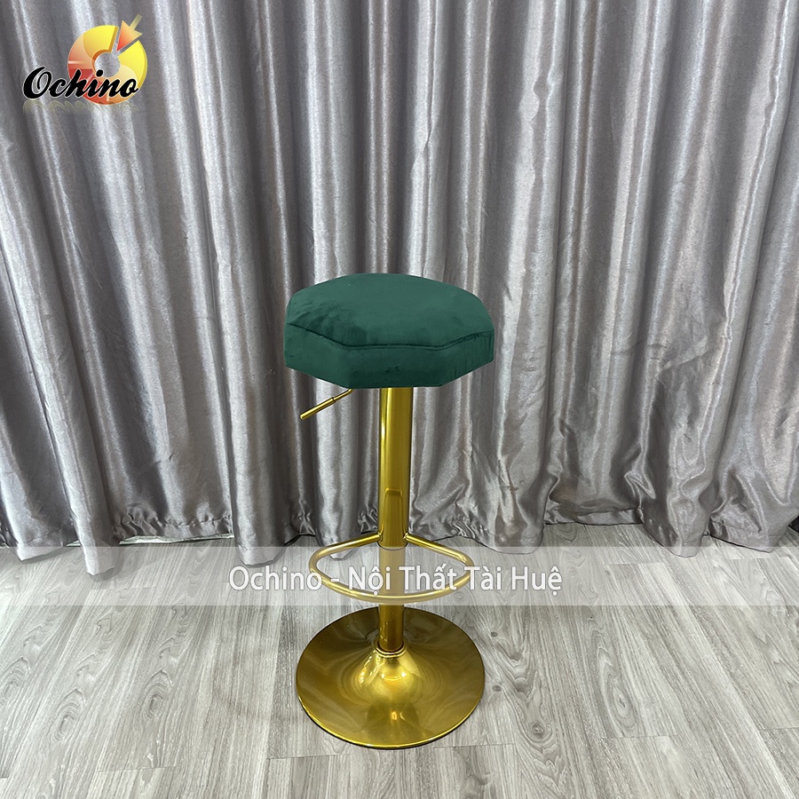 Ghế Chụp Hình, Ghế Makeup Chân Vàng K1 Sơn Tĩnh Điện Nhập Khẩu Mẫu trơn 8 cạnh( Ảnh Thật Shop Chụp)