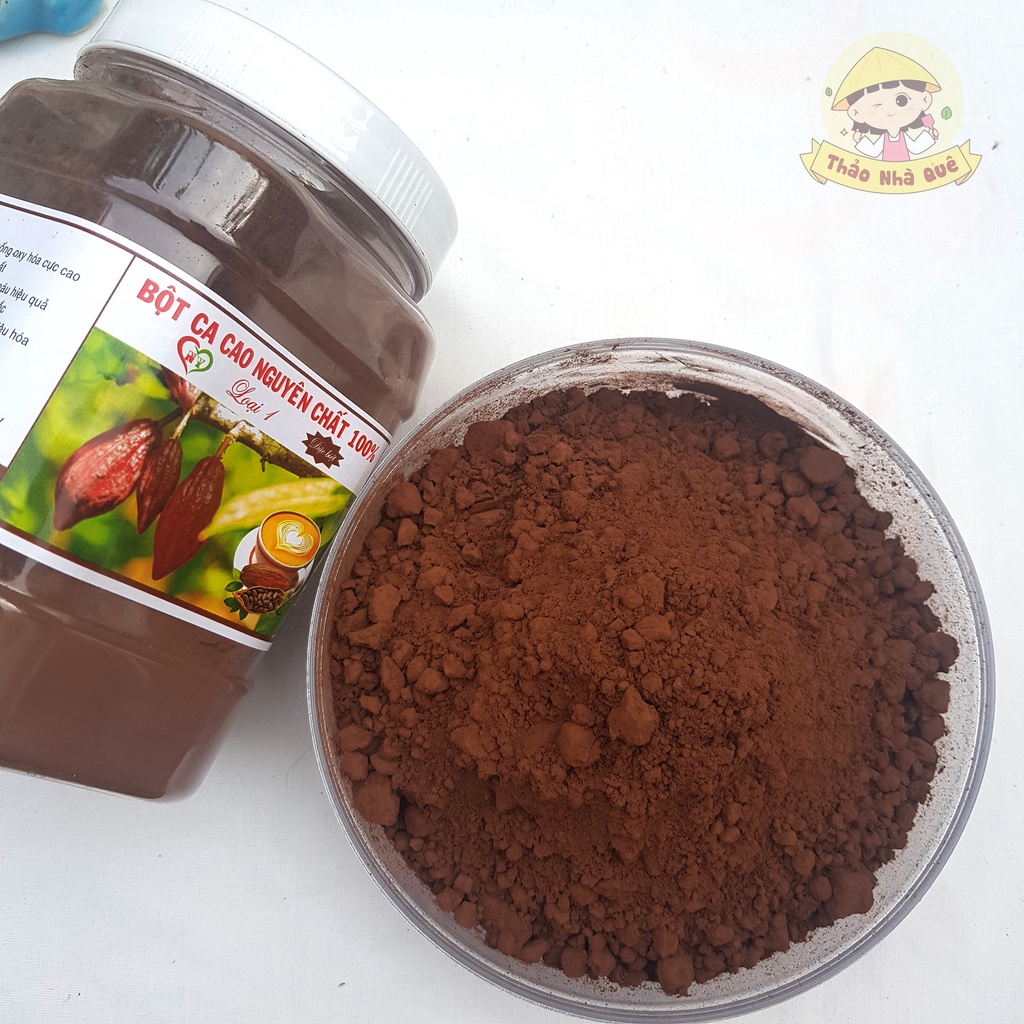 Bột cacao Daklak không đường nguyên chất 100% loại 1 lọ 500g