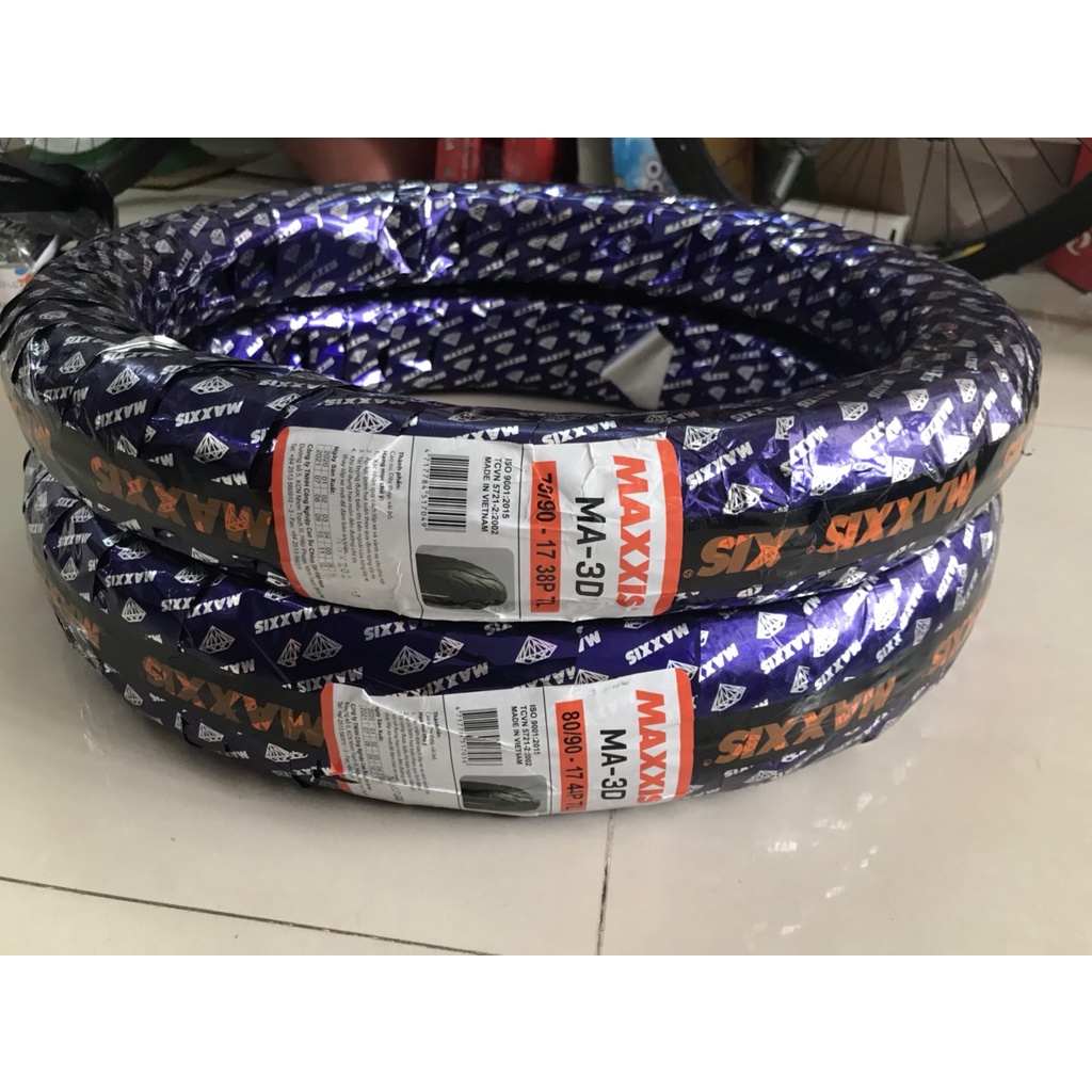 Vỏ-lốp Maxxis Daimond(3D) 70 và 80/90-17 không ruột-xăm sản phẩm chính hãng gắn được tất cả các dòng xe