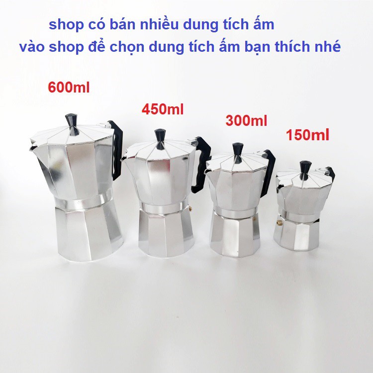 Combo bình pha cà phê moka pot express 300 ml 6 tách kèm bếp điện | BigBuy360 - bigbuy360.vn