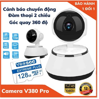 Camera Wifi ip v380 xoay 360 độ 2.0mpx - 1080P FullHD bản tiếng việt đàm thoại 2 chiều cảm biến chuyển động