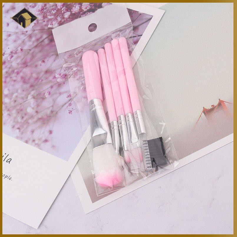 Bộ Cọ Trang Điểm 5 Món Tiện Lợi Màu Hồng 🍑 Peach.Beauty 🍑 | BigBuy360 - bigbuy360.vn
