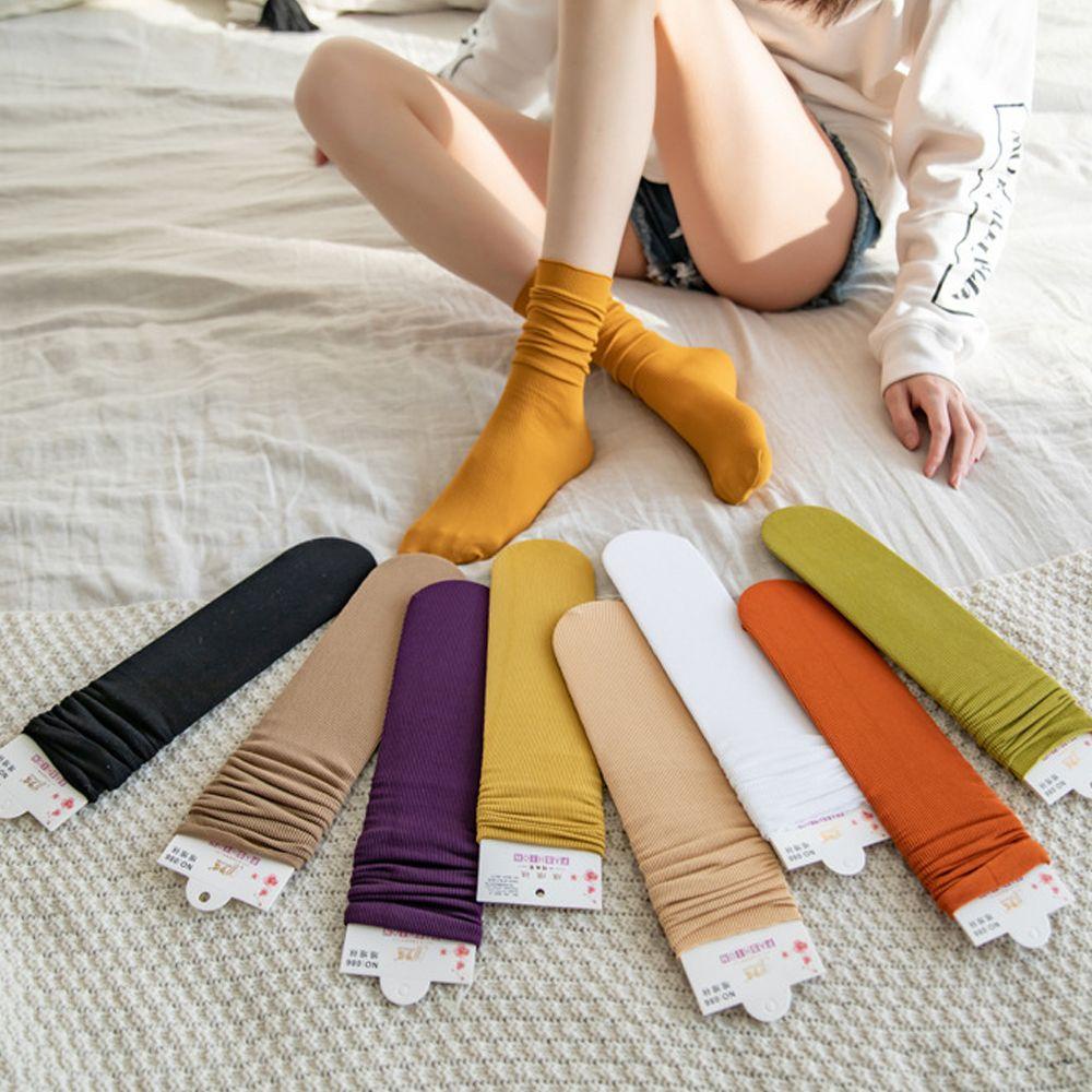 PATH Vớ Mỏng Màu Trơn Mềm Mại Phong Cách Lolita Cho Bé Gái